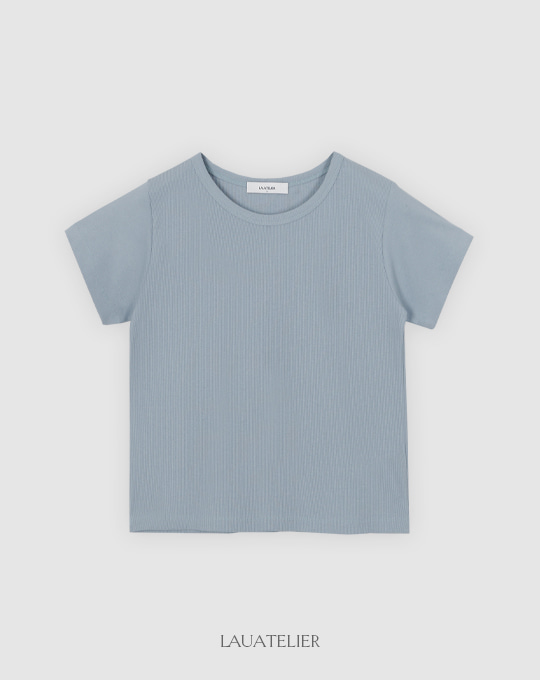 [LAUATELIER] Mori crop t-shirt (Sky blue)