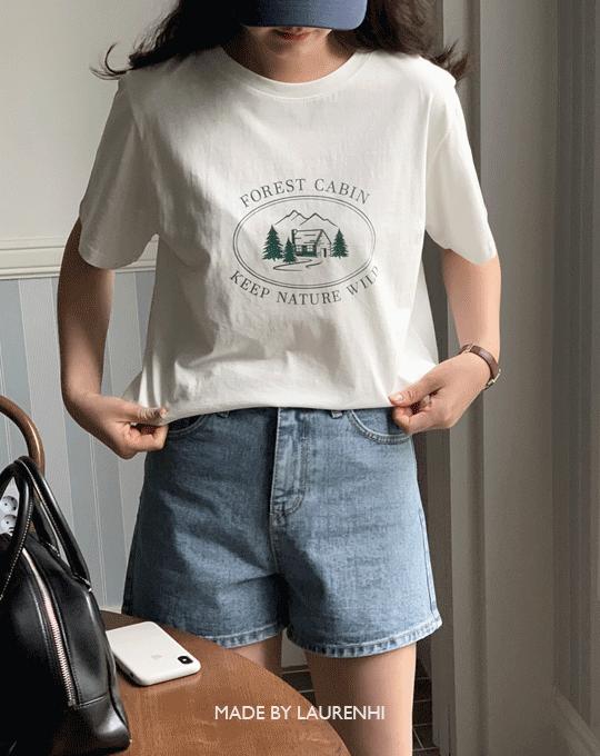 [Made Lauren]포레스트 프린팅 반팔 티셔츠 - 2 color