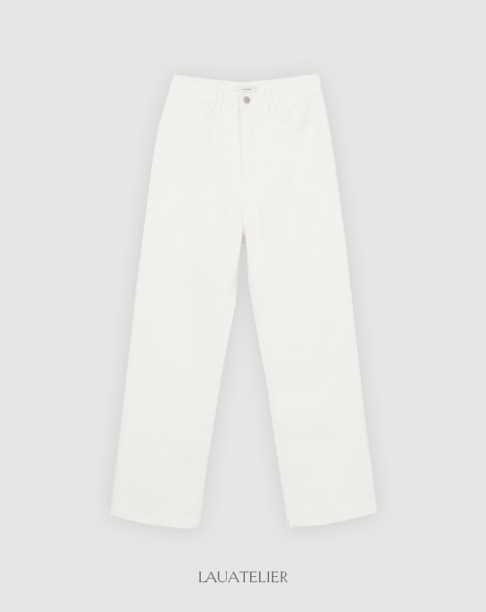 [LAUATELIER] Rover wide cotton pants (Ivory)