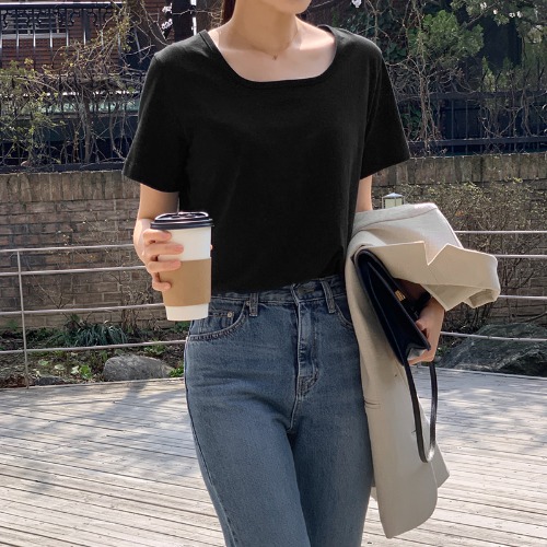 [봄🏆1만4천장 돌파][Made Lauren]틴즈 스퀘어 반팔 티셔츠 - 3 color